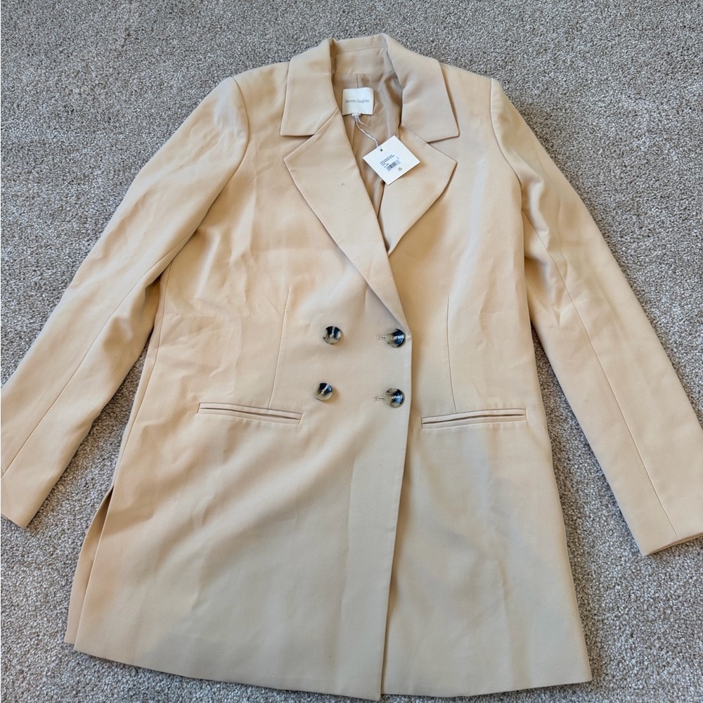NEW FAVORITE DAUGHTER margaret blazer in sand XS - Picture 4 of 6